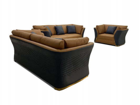 Sofa-Sëtzgruppe 3+1 Set Design Sofa Polstersofa Couchen Modern