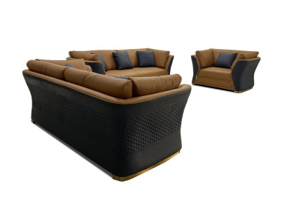 Sofa-Sëtzgruppe 3+1 Set Design Sofa Polstersofa Couchen Modern