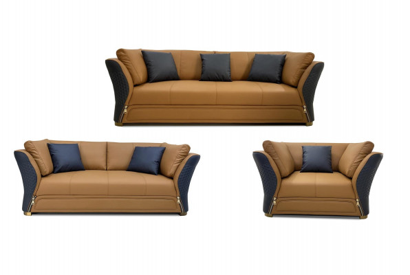 Sofa-Sëtzgruppe 3+1 Set Design Sofa Polstersofa Couchen Modern