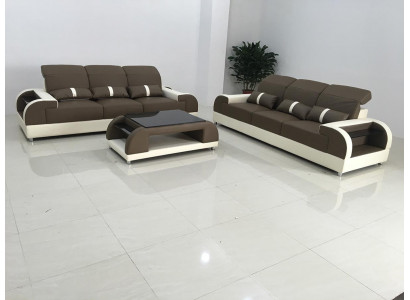 Designer Miwwelen Modern 3+3 Sëtz Sofagarnitur Set Canapé Sëtz Sofa Lieder-Sofa Nei