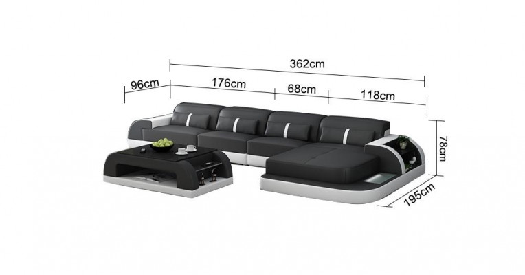 Wunnlandschaft Ecksofa L-Form Sofa Canapé Design Canapé Lieder Modern Polster Nei