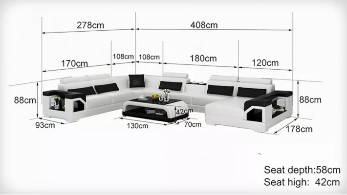 Eckgarnitur Ecksofa Gepolstert Eckcouch Canapé Modern Wunnzëmmer Sofa