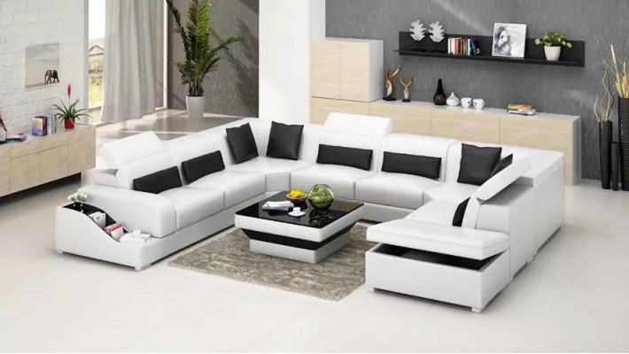 Luxus Wunnzëmmer Miwwelen Sofa Garnitur Design Couchen inkl.