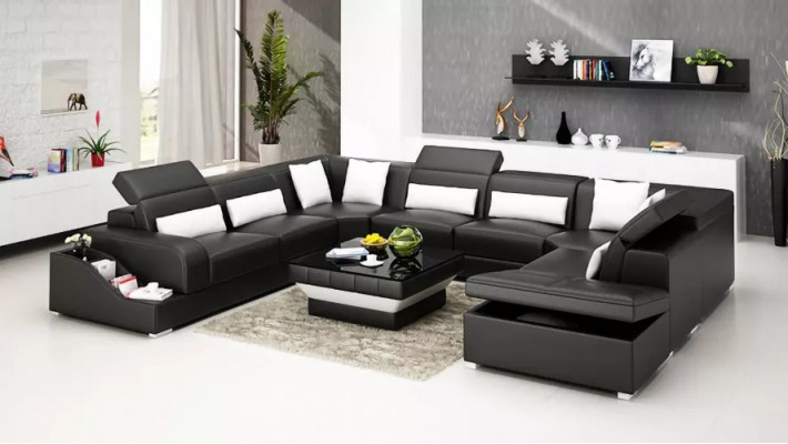 Luxus Wunnzëmmer Miwwelen Sofa Garnitur Design Couchen inkl.