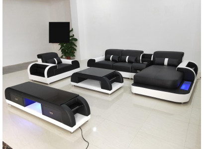 Designer Wunnlandschaft L-Form Canapé Ecksofa Polster Garnitur Ecke-Garnitur Sofa