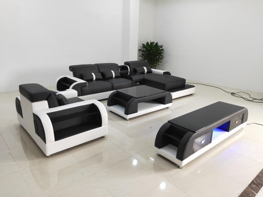Designer Wunnlandschaft L-Form Canapé Ecksofa Polster Garnitur Ecke-Garnitur Sofa