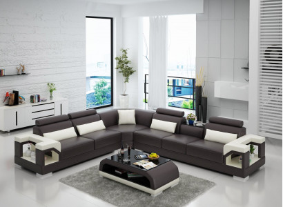 Ledercouch Sofa Couch Polster Wunnlandschaft Designer Ledercouch L Form Garnitur