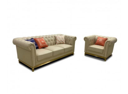 Klassesch Luxus Chesterfield 3+2+1 Sëtz Sofa Set Polstermöbel Sofas Sofas Nei