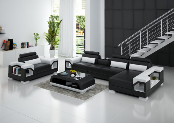Wunnlandschaft Ecksofa L Form Sëtz Set Garnitur Modern Sofa Lieder Sëtz Eck