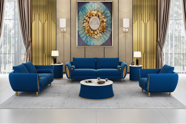 Sofagarnitur 3 2 1 Sëtzer Set Design Sofa Polster Couchen Canapé Modern Garnitur