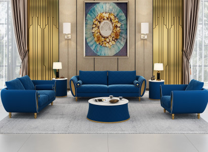 Sofagarnitur 3 2 1 Sëtzer Set Design Sofa Polster Couchen Canapé Modern Garnitur
