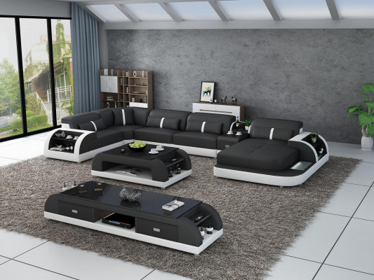 Modern Designer Ecksofa U Form Wunnlandschaft Couch Sofas Polster Eck Sofa Nei