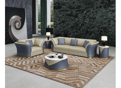 Sofagarnitur 3+1 Sëtzer Sofas Couch Polstersuite Miwwelen Couchen Lieder Büro Nei