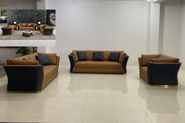 Sofagarnitur 3+1 Sëtzer Sofas Couch Polstersuite Miwwelen Couchen Lieder Büro Nei