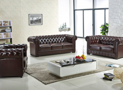 Canapé-Set 321 Sëtzer Set Sofa Polster Canapé Lieder Relax Wunnzëmmer Set