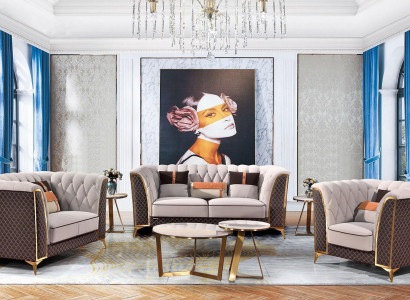 Sëtzgrupp 321 Sëtzer Liederstil Modern Sofa Designer Sofa Nei