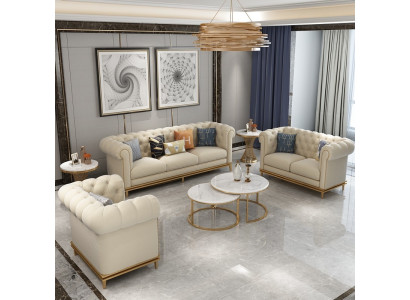 Sëtzkombinatioun 3-2-1 Design Sofa Polster Couchen Couch Modern Luxus Nei