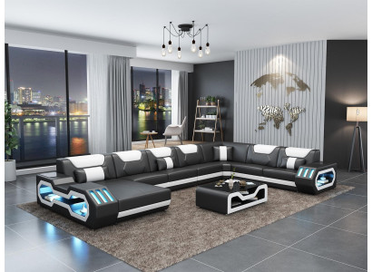 Liederdivan Eckdivan Garnitur Polster U Form Couch Divan Design Eckgarnitur Divanen