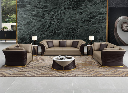 Sëtzgarnitur 3+2+1 Sëtzer Design Gepolstert Sofas Lieder Relax Modern Nei Brong