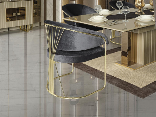 Stull schwaarz Luxus Iesszëmmer schéin Miwwelen Design elegant Still modern Holz