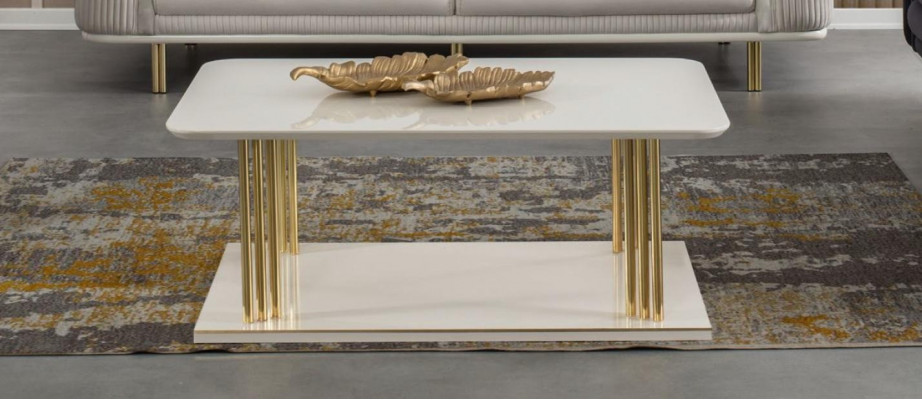 Couchtisch Kaffisdësch Wunnzëmmer Wäiss Luxus Couchtischer Design Holz