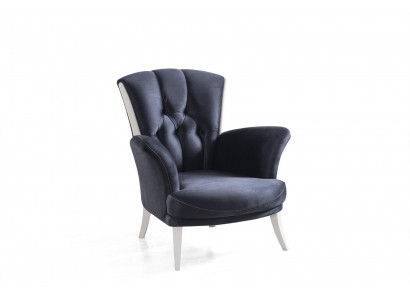 Sessel 1-Plaz mat Textil Polsterung Luxus Design Sessel fir Wunnzëmmer