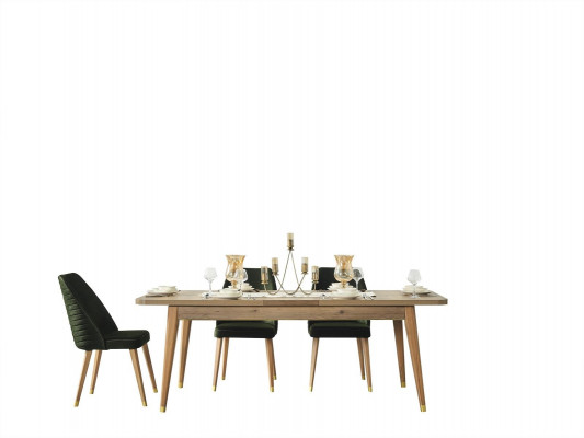 Iessdësch Grupp Iesszëmmer Wunnzëmmer Garnitur Holz Design Dëscher Nei