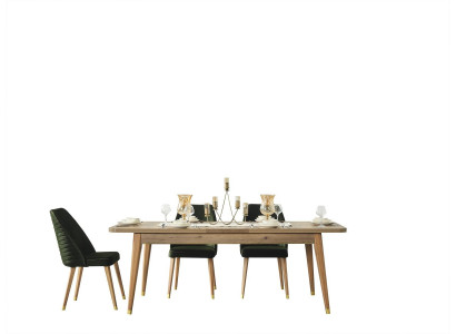 Iessdësch Grupp Iesszëmmer Wunnzëmmer Garnitur Holz Design Dëscher Nei