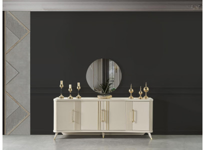 xxl Kommod Sideboard Holz Kommode Schiefersbierger beige Luxus Ariichtung