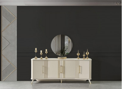 xxl Kommod Sideboard Holz Kommode Schiefersbierger beige Luxus Ariichtung