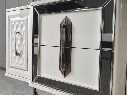 Säitendësch Wäiss Kommode Konsolendësch Spigel 2 Deeler Kommoden Säitendëscher