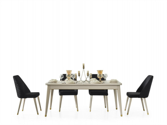 Iessdësch Dësch Iesszëmmer Wunnzëmmer Dëscher Holz Design Wäiss Konferenzdësch Neit