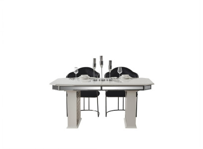 Béige Iessdësch Design Dëscher Luxus Dësch ausziehbar Miwwelen Iesszëmmer Miwwelen