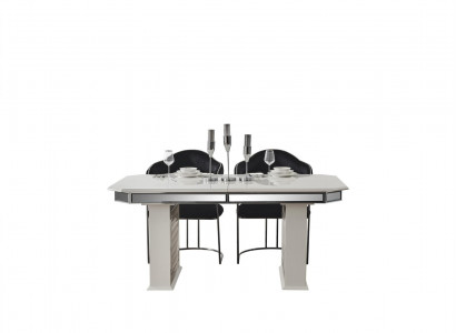 Béige Iessdësch Design Dëscher Luxus Dësch ausziehbar Miwwelen Iesszëmmer Miwwelen