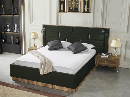 Design-Bett, Duebelbett, Holz, Luxusbetten, Schlofkummermiwwel, Ariichtung.