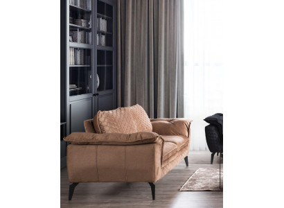 Canapé 3 Sëtzer brong Canapé Stil Luxus Wunnzëmmer modern Design Polster nei