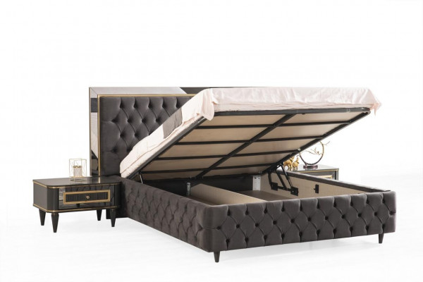 Luxus Schlofzëmmer Nuetsdësch Better Bett 3tlg. Komplett Set Design Ariichtung