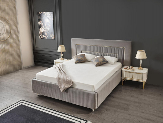 Schlofzëmmer Bett 2x Nuetsdëscher Luxus Better Set Komplett Design Miwwelen 3 Deeler.