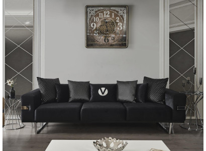 Wunnzëmmer Canapé Couchen Polster Canapéen XXL Design Canapé 4 Sëtz Stoff Grouss Neien