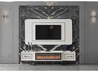 Cheminée-Sideboard-Fernseherstännert RTV-Kommode 2-Deeler-Wunnmauer TV-Briet-Wand