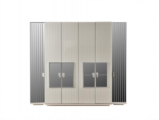 Garderob Schaf Luxus Holz Schief Design Miwwelen Schlofkummer Wäiss Nei