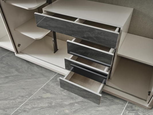 Kleederschaf Schaf Luxus Holz Schief Design Miwwelen Schlofzëmmer Wäiss Nei