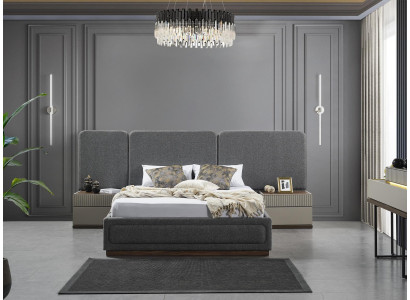 Schlofzëmmer Bett 2x Nuetsdëscher Luxus Better Set Komplett Design Miwwel 3stk.