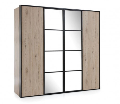 Kleederschaf Braun Holz Miwwelen Design Eleganten Schlofzëmmer Modern Schaf Nei