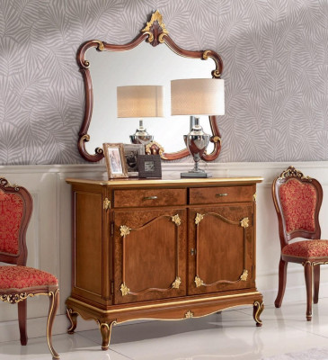 Anrichte Kommode Spigel Kommode Tiräng Holz Art Deco Luxus Design Set 2tlg