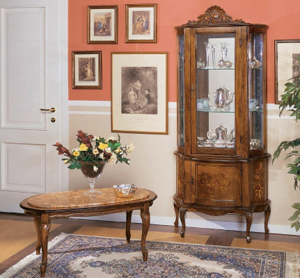 Vitrinn Anrichte Schiefen Design Italienesch Miwwelen Schaf Luxus Barock Holz