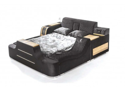 Luxuriéist Bett mat Massagestull Multifunktionsbett Luxus-Textilpolsterung
