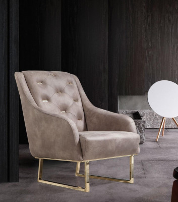 Fauteuil Textil Wunnzëmmer Luxus Design Miwwelen Still Modern Chesterfield