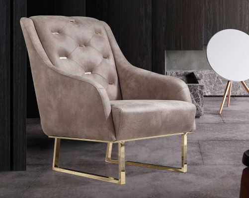 Fauteuil Textil Wunnzëmmer Luxus Design Miwwelen Still Modern Chesterfield