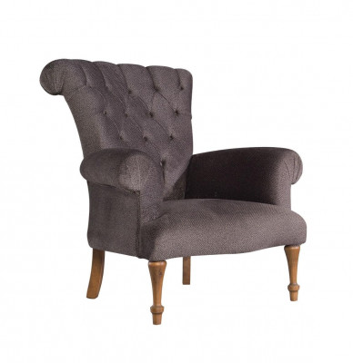 Chesterfield Canapé Sofa Relax Stoff Lounge Luxus Polster Fotell Design Braun